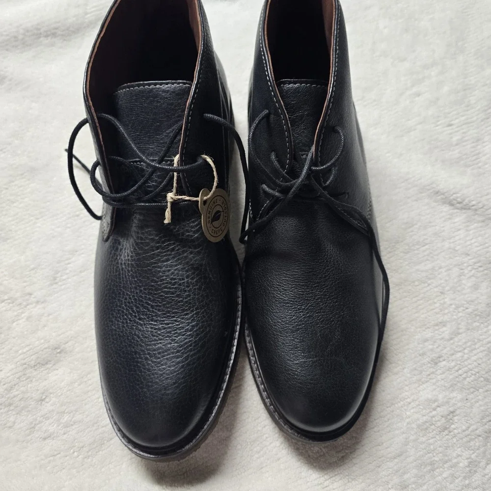 Johnston & Murphy McClain Chukka Boots Mens 10.5 M Black Leather Crepe Sole...‎